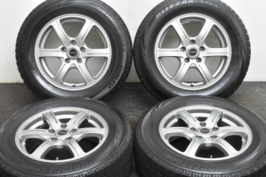 美品】バルミナ GR6 16in 6.5J +38 PCD114.3 ブリヂストン ブリザック VRX 215/65R16 アルファード  ヴェルファイア エルグランド 車検用 中古 スタッドレスタイヤホイールセット | パーツ販売ナンバーワン