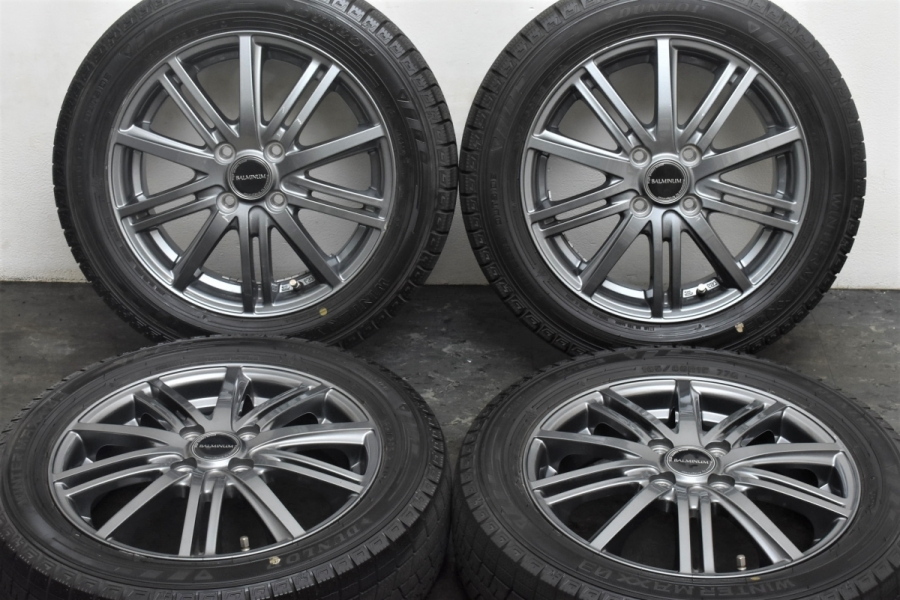 2020年製 バリ溝 美品】バルミナ 15in 4.5J +48 PCD100 ダンロップ 