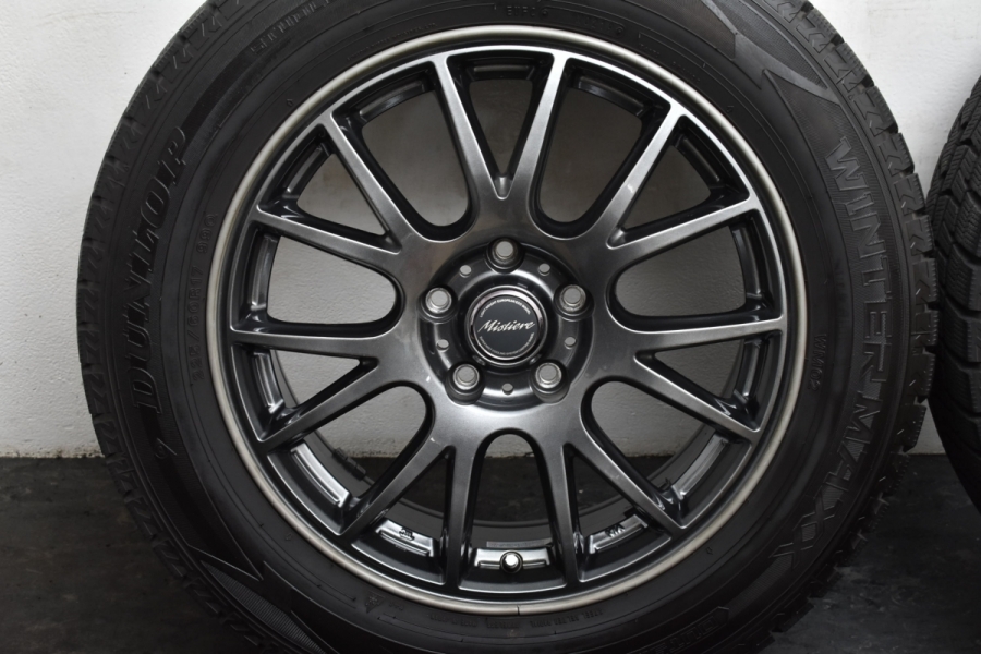 バリ溝 美品】ミスティーレ 17in 7J +50 PCD114.3 ダンロップ