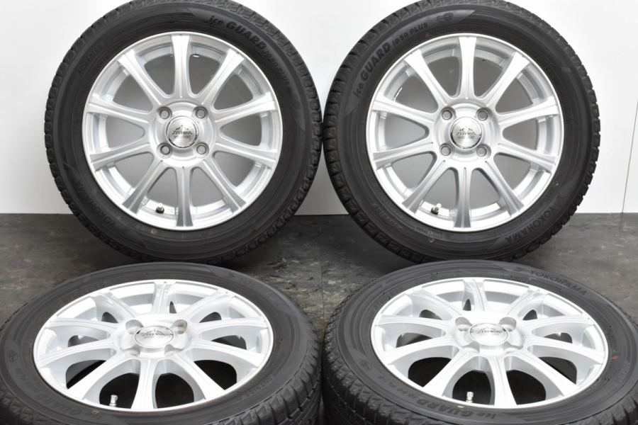 【美品】ゼレーナ 14in 4.5J +45 PCD100 ヨコハマ アイスガード5PLUS iG50＋ 155/65R14 N-BOX ラパン  デイズ ムーヴ ワゴンR アルト タント