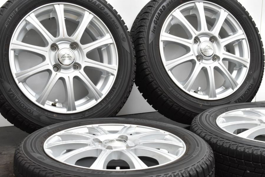 【美品】ゼレーナ 14in 4.5J +45 PCD100 ヨコハマ アイスガード5PLUS iG50＋ 155/65R14 N-BOX ラパン  デイズ ムーヴ ワゴンR アルト タント