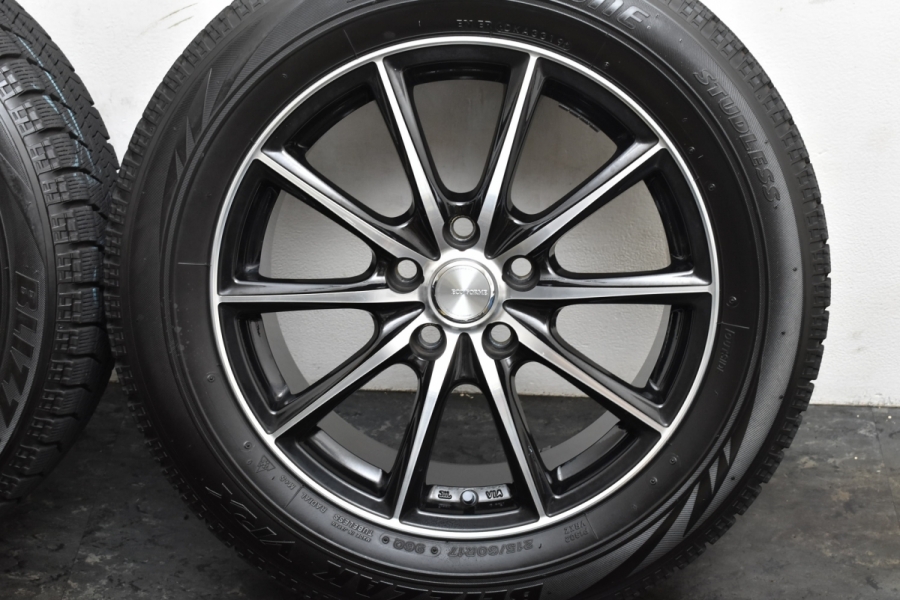 【バリ溝 美品】エコフォルム 17in 7.0J +45 PCD114.3 ブリヂストン ブリザック VRX 215/60R17 C-HR エスティマ  アルファード トヨタ専用