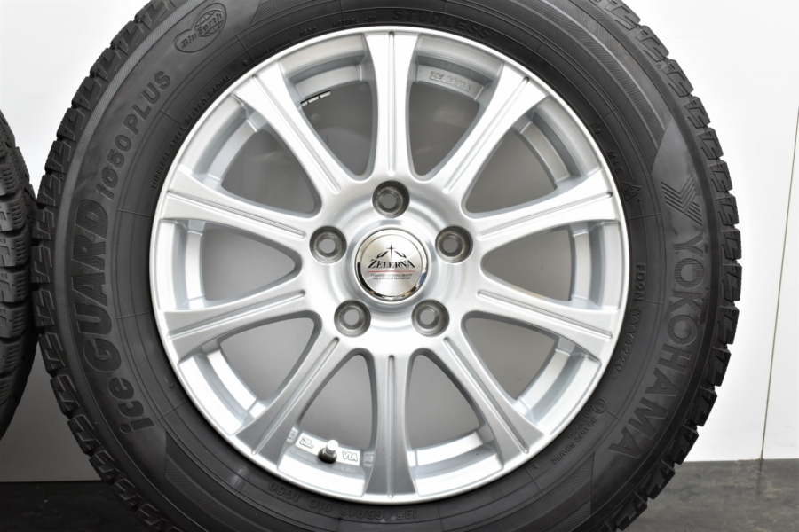 【9分山 美品】Weds ゼレーナ 15in 6J +43 PCD114.3 ヨコハマ アイスガード5PLUS iG50+ 195/65R15 ノア  ヴォクシー セレナ ステップワゴン