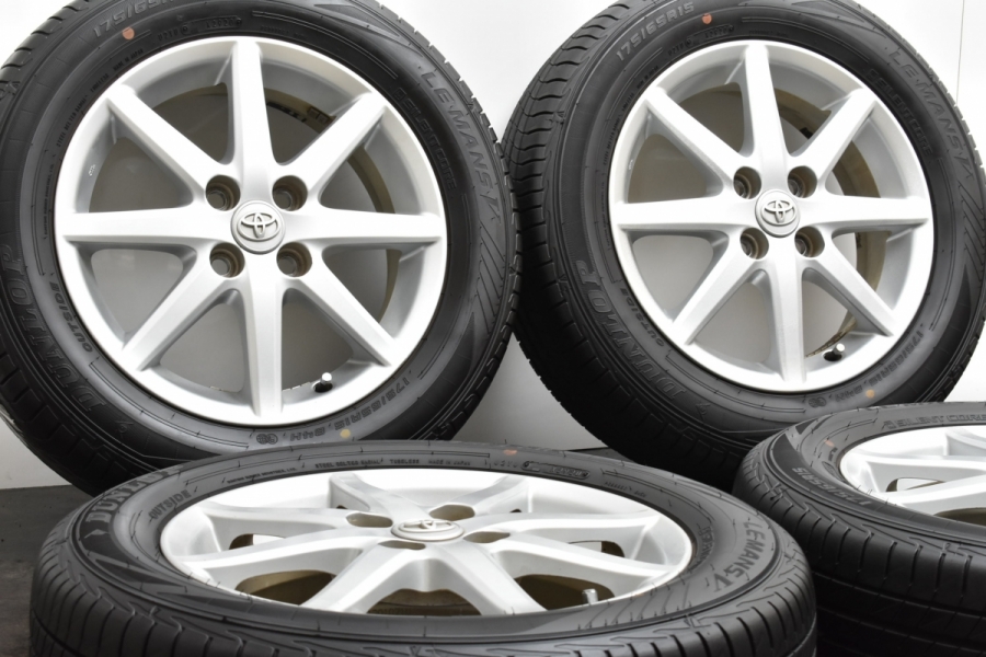 【美品 バリ溝】トヨタ NHP10 アクア 純正 15in 5J +39 PCD100 ダンロップ ルマンV 175/65R15 カローラフィールダー  ヴィッツ ヤリス 流用