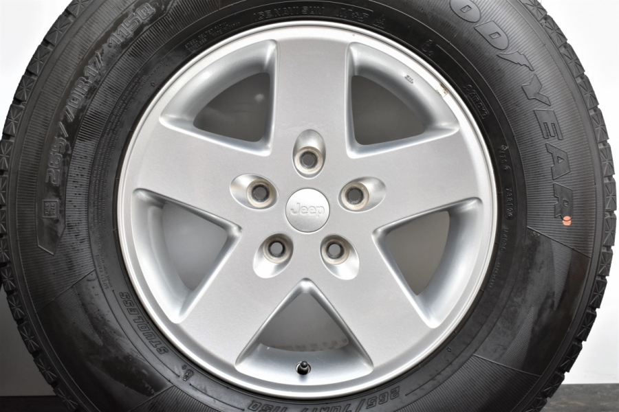 バリ溝 美品】ジープ JK ラングラー 純正 17in 7.5J +44.45 PCD127