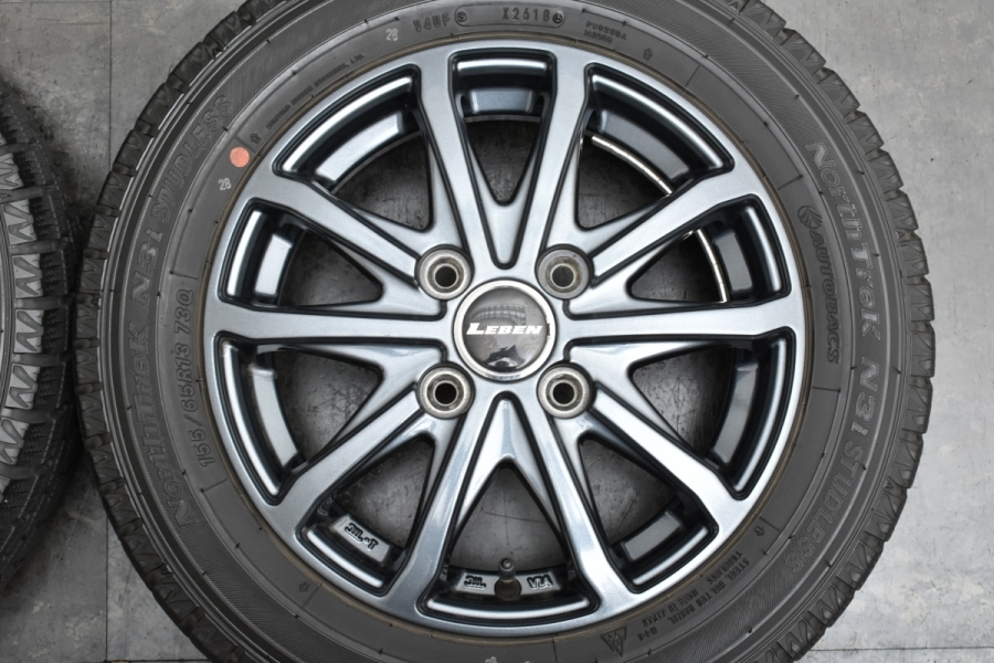 バリ溝 美品】レーベン LH 13in 4.00B +45 PCD100 ノーストレック N3i