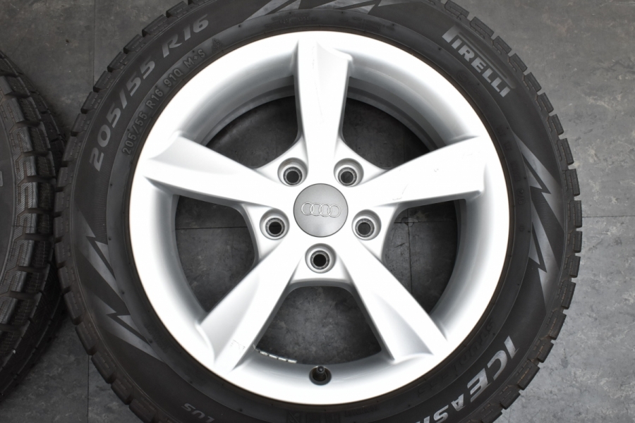 バリ溝品】アウディ 8V A3 純正 16in 6J +48 PCD112 ピレリ アイス 