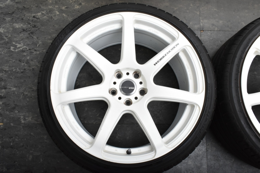 廃盤サイズ】WORK ワークエモーション T7R 19in 9.5J +38 +32 PCD114.3 ハイフライ 245/35R19 RX-7  RX-8 インプレッサ WRX STI ランエボ 中古 タイヤホイールセット | パーツ販売ナンバーワン