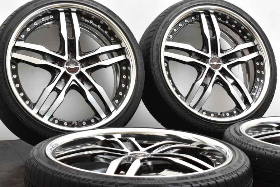 【2ピース 深リム】シャレン XF-55 19in 7.5J +35 PCD114.3 グッドイヤー イーグル LS EXE 225/35R19  プリウスα ヴォクシー オデッセイ