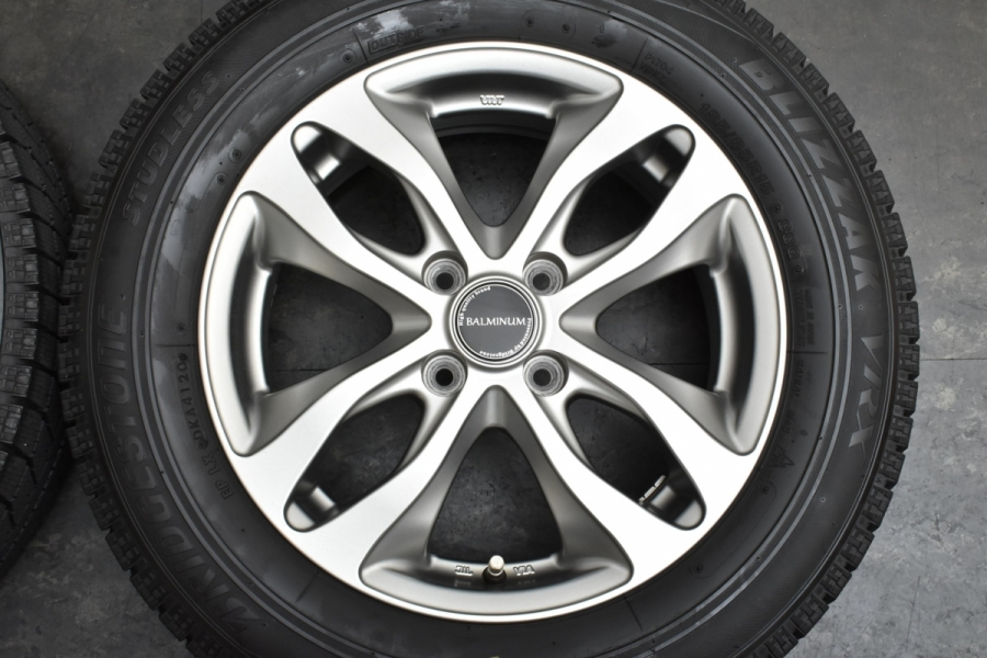 バルミナ　ブリヂストン 185/65R15 タイヤ・ホイールセット 美品 9分山】バルミナ DS-M 15in 5.5J +42 PCD100 ブリヂストン