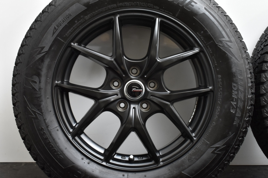 【美品 使用わずかバリ溝】Fencer 17in 7J +38 PCD114.3 ブリヂストン ブリザック DM-V3 225/65R17 RAV4  ハリアー レクサスNX CX-5 CX-8