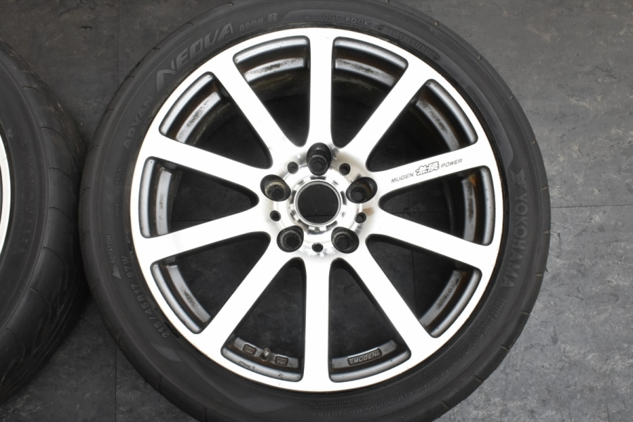 【ホンダ専用設計品】無限 MUGEN NR 17in 7J +48 PCD114.3 ヨコハマ アドバン ネオバ AD08R 215/45R17  アコード シビック ステップワゴン