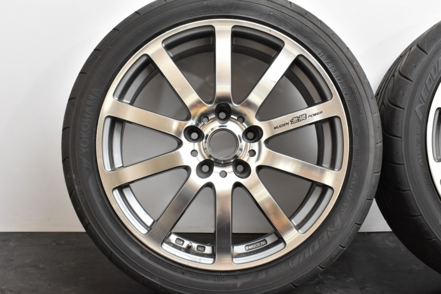 ホンダ専用設計品】無限 MUGEN NR 17in 7J +48 PCD114.3 ヨコハマ アドバン ネオバ AD08R 215/45R17  アコード シビック ステップワゴン 中古 タイヤホイールセット | パーツ販売ナンバーワン