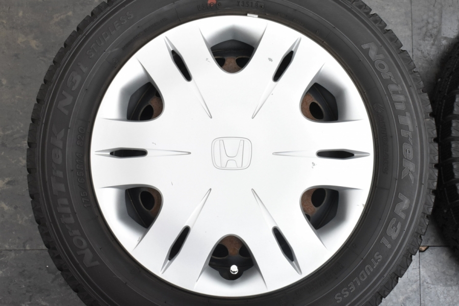 美品】ホンダ GE系 フィット 純正 14in 5.5J +45 PCD100 ノース