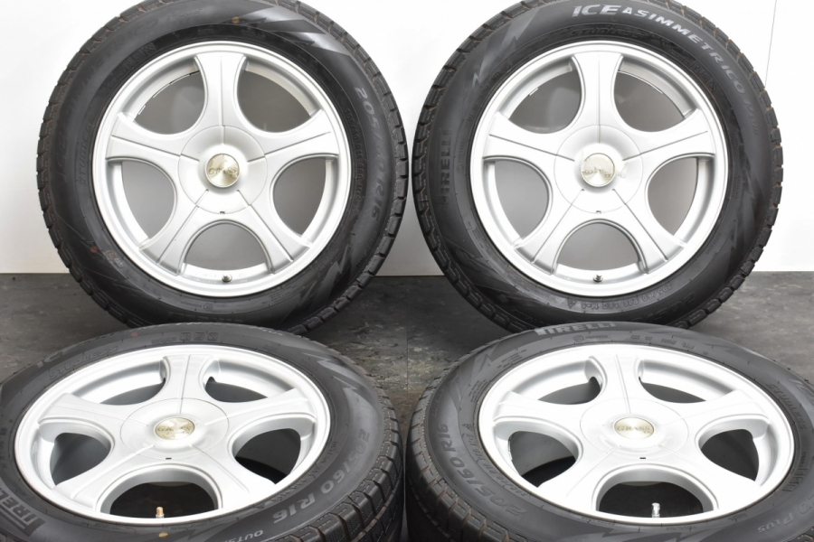 9分山】GRASS TX 16in 7J +52 PCD100/114.3 ピレリ アイスアシンメトリ 