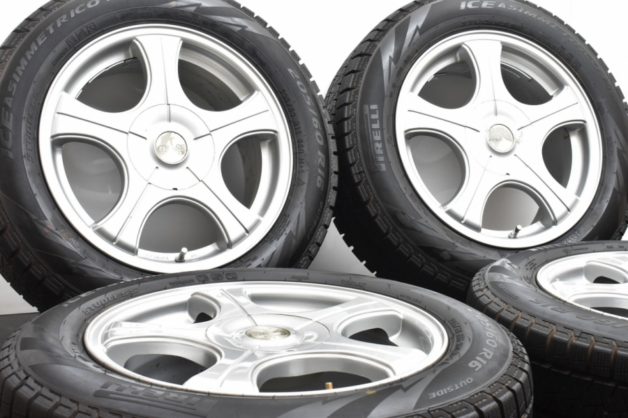 9分山】GRASS TX 16in 7J +52 PCD100/114.3 ピレリ アイスアシンメトリ 