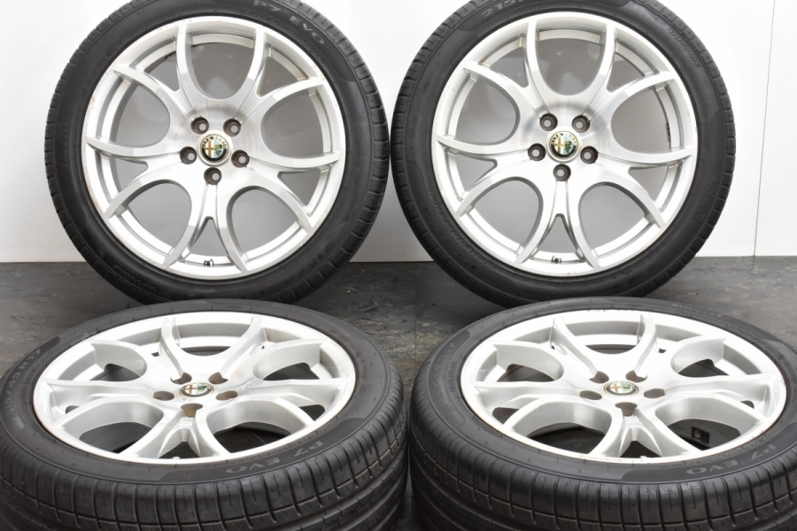 バリ溝】アルファロメオ 147 純正 17in 7J +40.5 PCD98 ピレリ P7 EVO