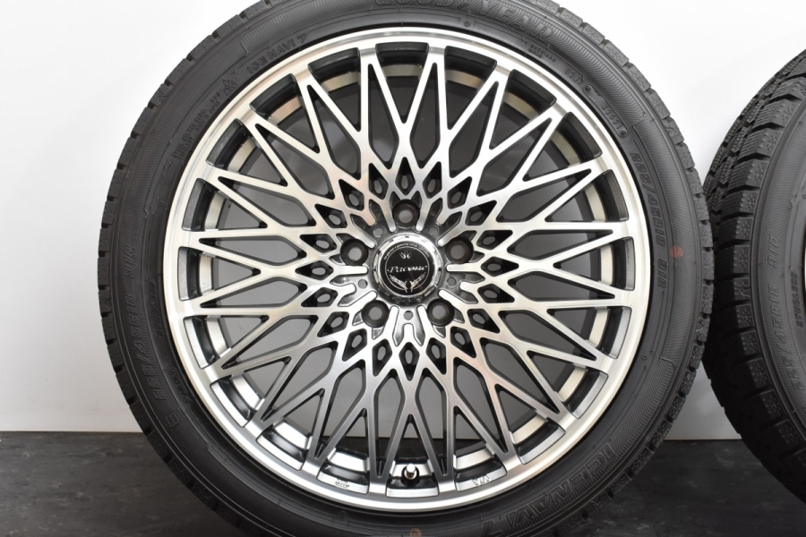 美品 2021年製 9分山】ロクサーニ パヴォーネ 18in 7.5J +48 PCD114.3 グッドイヤー アイスナビ7 225/45R18  プリウスα ヴェゼル リーフ 中古 スタッドレスタイヤホイールセット | パーツ販売ナンバーワン