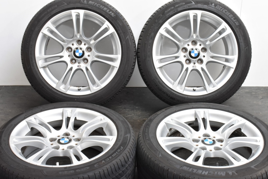 【バリ溝】BMW F10 5シリーズ Mスポーツ 純正 18in 8J +30 9J +44 PCD120 スタイリング 350M ミシュラン  245/45R18 275/40R18 承認タイヤ