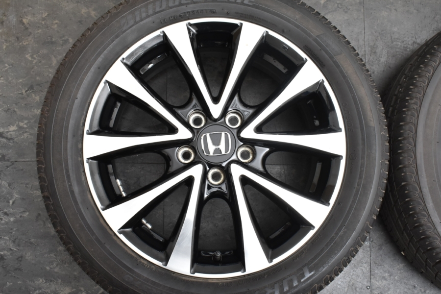 R美品 225/55R17 ステップW スパーダ 純正アルミ冬タイヤ 程度良好品】ホンダ RK ステップワゴン 純正 17in 6J +50 PCD114.3