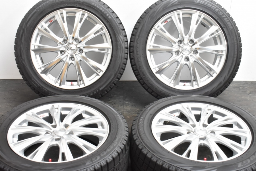 【美品】Weds レオニス WX 17in 7J +53 PCD114.3 ブリヂストン ブリザック REVO GZ 215/55R17 クラウン  カムリ エスティマ オデッセイ