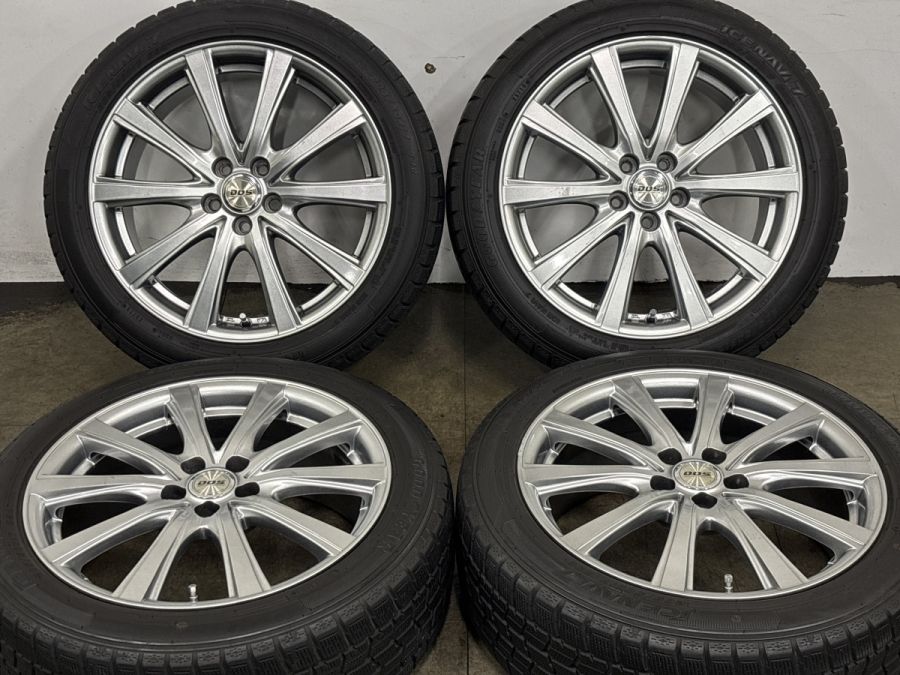 ホイール程度良好】DOS 17in 7J +50 PCD100 グッドイヤー アイスナビ 7