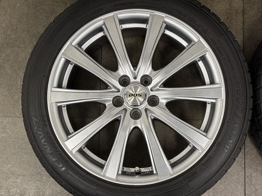 ホイール程度良好】DOS 17in 7J +50 PCD100 グッドイヤー アイスナビ 7