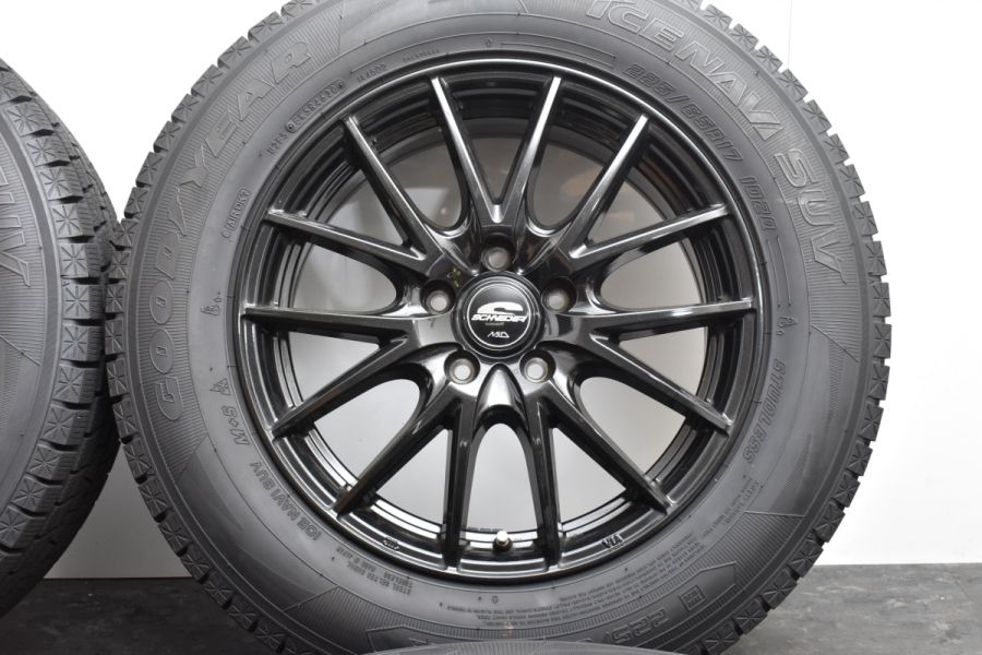 【美品 9.5分山】シュナイダー SQ27 17in 7J +48 PCD114.3 グッドイヤー アイスナビ SUV 225/65R17 NX  RAV4 ハリアー CR-V エクストレイル