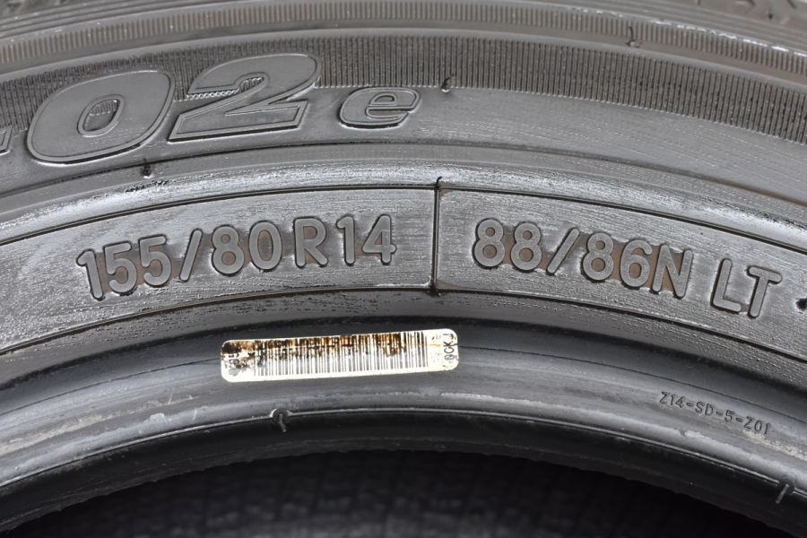 バリ溝】トーヨー V-02e 155/80R14 サマータイヤ 4本セット サクシード 