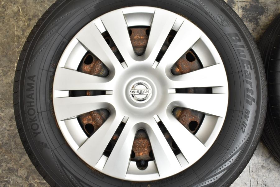 【大特価】ニッサン C26 セレナ 純正 15in 5.5J +45 PCD114.3 ヨコハマ ブルーアース RV-02 195/65R15  スチール 鉄チン リーフ