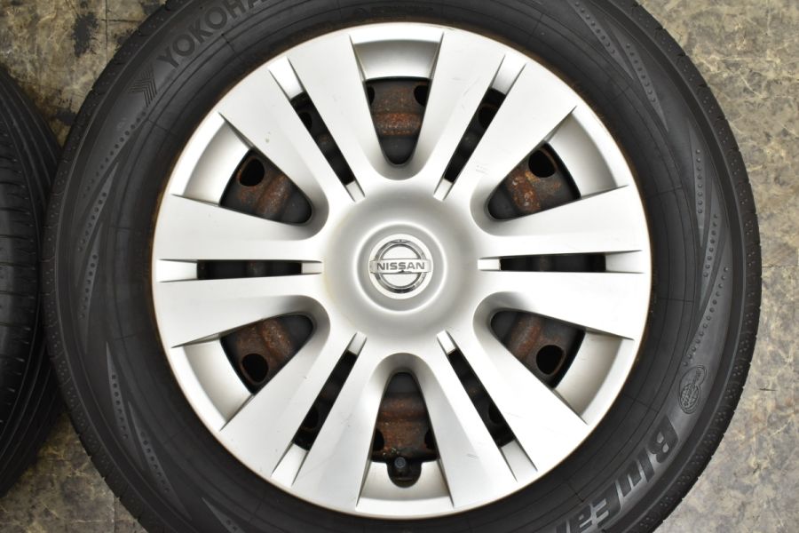 【大特価】ニッサン C26 セレナ 純正 15in 5.5J +45 PCD114.3 ヨコハマ ブルーアース RV-02 195/65R15  スチール 鉄チン リーフ