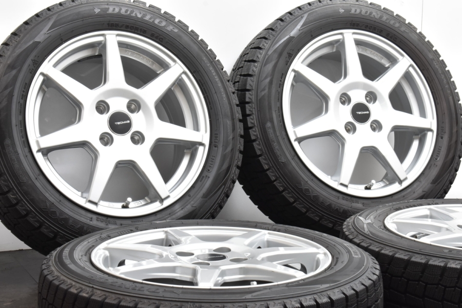 トゥインゴに！テクマグ+ダンロップ製165/65・185/60R15スタッドレス-