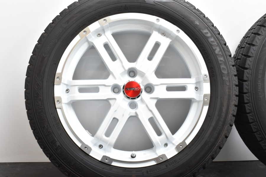 【美品 9分山】ビッグウェイ B-MUD Z 17in 6.5J +42 PCD100 ダンロップ ウインターマックス WM02 195/60R17  ライズ ロッキー BIGWAY