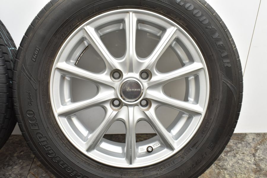 【大特価】エコフォルム SE-15 14in 5.5J +39 PCD100 ブリヂストン グッドイヤー 175/70R14 アクア ヤリス ヴィッツ  フィット キューブ