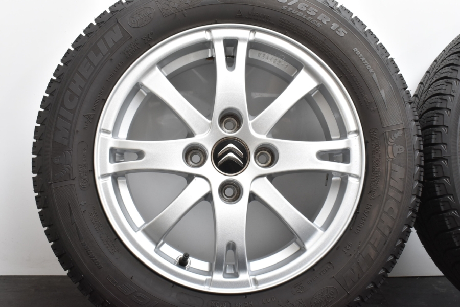 美品 超バリ溝】シトロエン C3 DS3 純正 15in 6J +25 PCD108 ミシュラン X-ICE XI3 185/65R15 C2 C4  流用サイズ スタッドレス用 車検用 中古 スタッドレスタイヤホイールセット | パーツ販売ナンバーワン