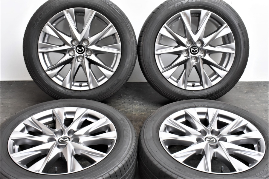 【美品】マツダ CX-8 純正 19in 7J +45 PCD114.3 トーヨー プロクセス R46 225/55R19 CX-5 交換用  ノーマル戻し 純正戻し 車検用