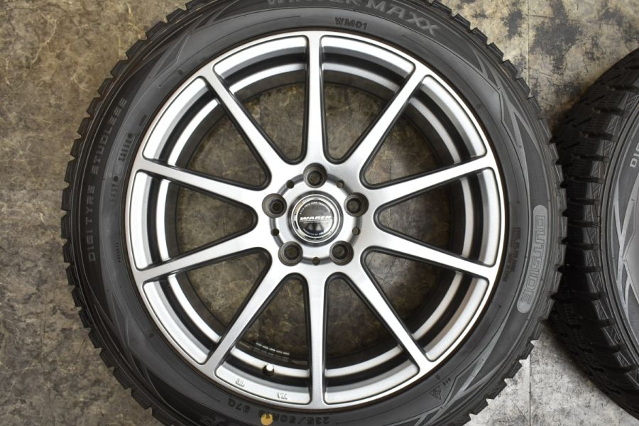 美品】WAREN W01 18in 7.5J +38 PCD114.3 ダンロップ ウインター
