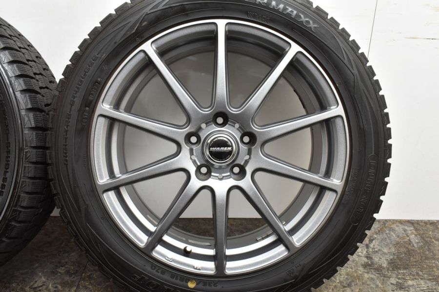 美品】WAREN W01 18in 7.5J +38 PCD114.3 ダンロップ ウインター