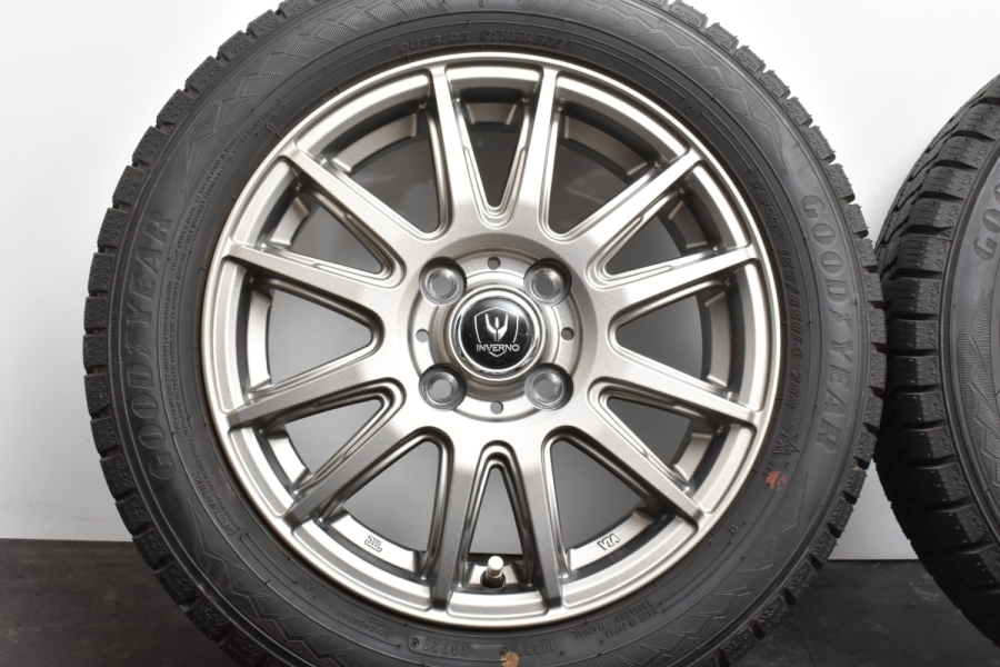 2021年製 超バリ溝】INVERNO 14in 4.5J +45 PCD100 グッドイヤー