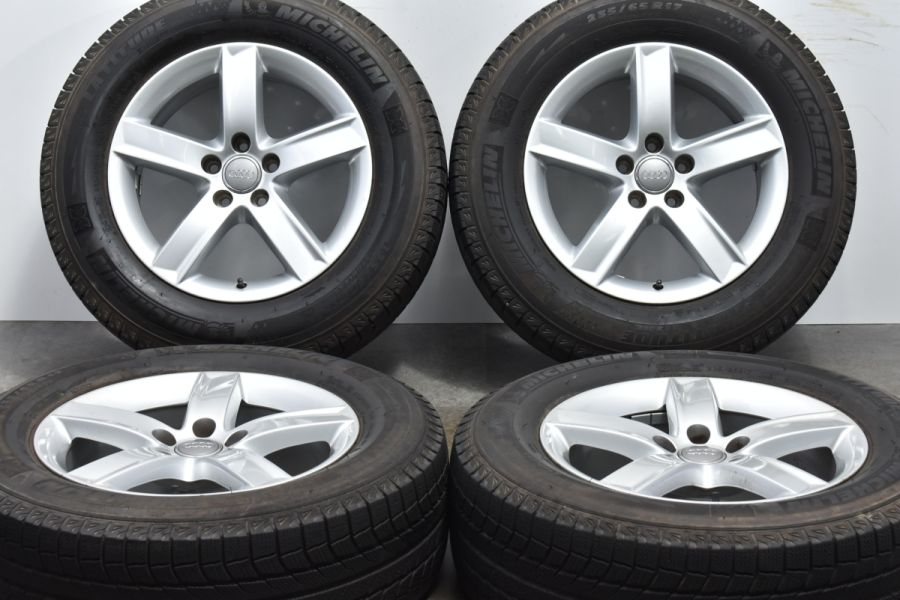 【MICHELIN X-ICE XI2 235/65R17】スタッドレス【audi Q5 純正ホイール 17インチ 7J5HPCD112+37】2017年製 バリ溝　(TA443) クレジットカード QRコード決済可能 MICHELIN X-ICE XI2 235/65R17】スタッドレス【audi Q5 純正ホイール