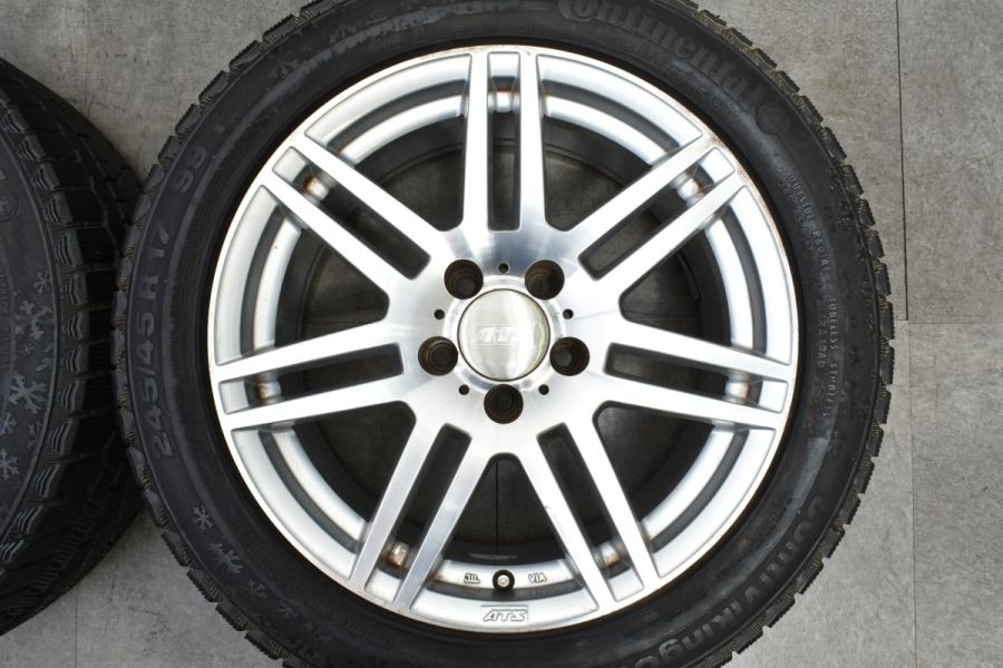 ATS ツイン 17in 8J +30 PCD112 コンチネンタル 245/45R17 メルセデスベンツ W218 CLSクラス 純正サイズ 交換用  中古 スタッドレスタイヤホイールセット | パーツ販売ナンバーワン