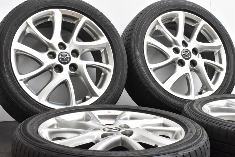 【程度良好品】マツダ CW プレマシー 純正 17in 6.5J +52.5 PCD114.3 ダンロップ ルマンV 205/50R17 アクセラ  アテンザ MPV 純正流用