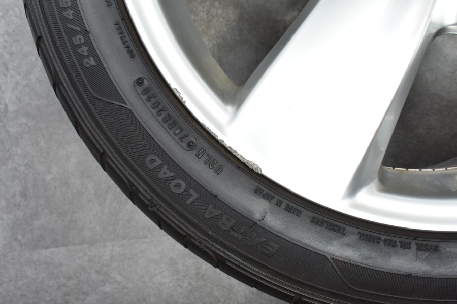 レクサス LS460 バージョンS 純正 19in 8J +35 PCD120 グッドイヤー/ブリヂストン 245/45R19 LS600h 流用  ノーマル戻し