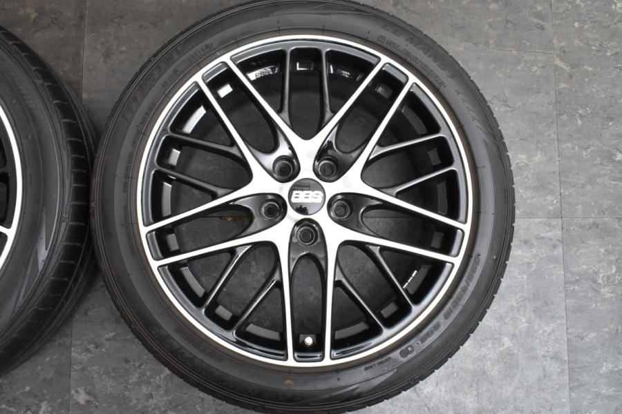 バリ溝】BBS GERMANY CS CS022 18in 7.5J +48 PCD114.3 ダンロップ