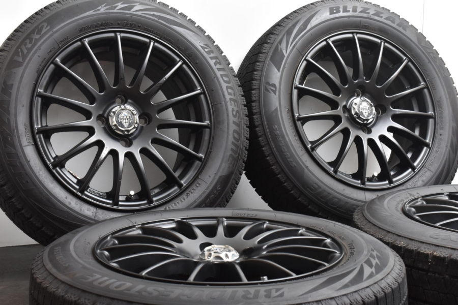 【大特価】HRS H-290 15in 6.5J +45 PCD100 ブリヂストン ブリザック VRX2 185/65R15 アクア  カローラフィールダー フリード MAZDA2