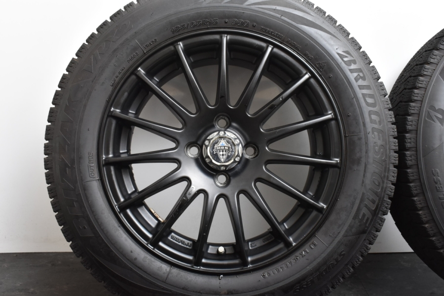 【大特価】HRS H-290 15in 6.5J +45 PCD100 ブリヂストン ブリザック VRX2 185/65R15 アクア  カローラフィールダー フリード MAZDA2