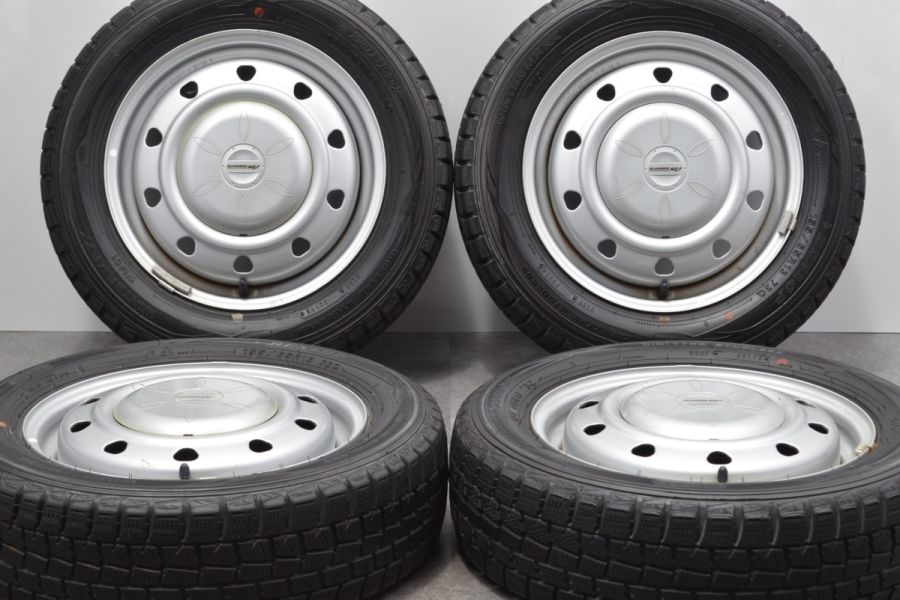 SCHWARZ MV 13in 4.00B +45 PCD100 ダンロップ ウインターマックスWM01 155/65R13 ザッツ ゼスト ライフ  モコ アルト ワゴンR