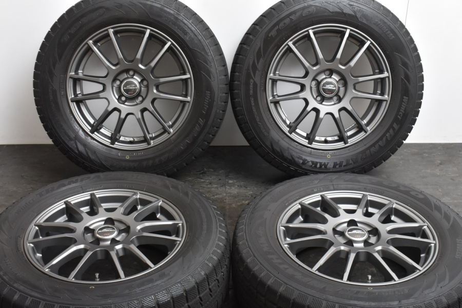 程度良好品】MID マルカ シュナイダー 16in 6.5J +48 PCD100 トーヨー 