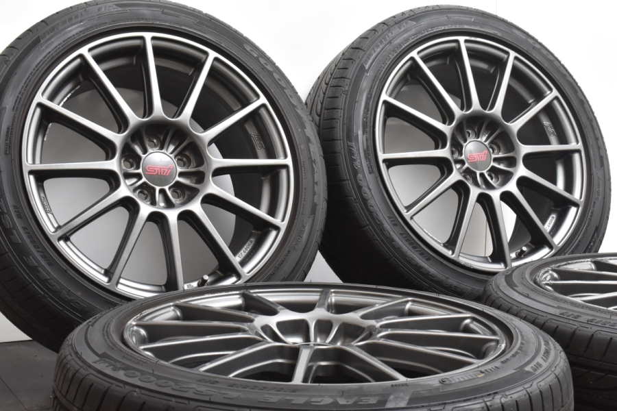 【希少品】スバル STi 純正オプション 17in 7.5J +55 PCD100 グッドイヤー イーグル LS2000 215/50R17  インプレッサスポーツ エクシーガ