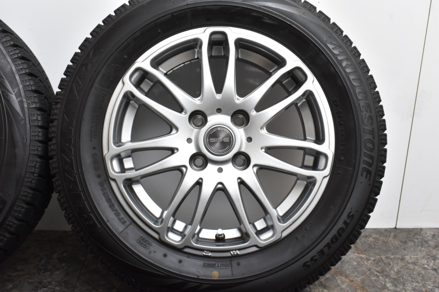超バリ溝 美品】SGE 14in 5.5J +38 PCD100 ブリヂストン